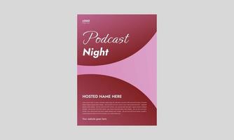 Pod Cast flyer template design. Talk Show Podcast flyer design. Podcast business channel for template. cover, a4 size, flyer design vector