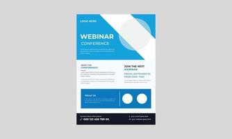 Live webinar invite template, Ecommerce sales marketing live webinar banner invitation, Business Conference live webinar flyer. vector