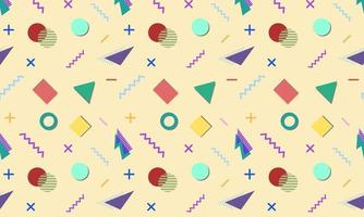 90s pattern in bright colors vector