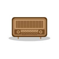 Old radio. Radio commonly used in the fifties vector