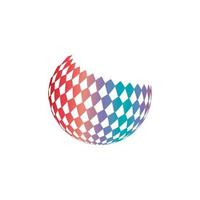 Diseño de logotipo de globo digital 3d. ilustración de vector de icono. este logotipo es adecuado para las tecnologías mundiales de la empresa mundial y las agencias de medios y publicidad