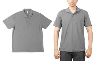 Polo shirt mockup isolated on white background with clipping path photo