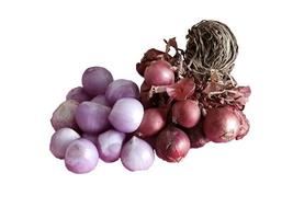 Thai red onion or Shallots. Fresh purple shallots on white background.  Selected focus. Concept of spices in healthy cooking 9629788 Stock Photo at  Vecteezy