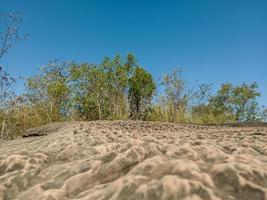 Mountain surface landscape view at Naka Cave in Thailand photo