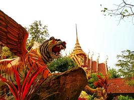 iger statue, Bang Phra Temple photo