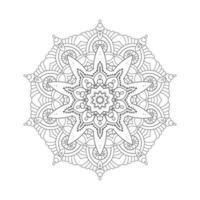 vector de mandala de arte lineal para diseño