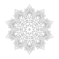 hermoso diseño de mandala de arte lineal vector