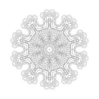 vector de mandala de arte de línea elegante para diseño