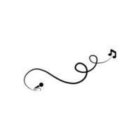 Music notes, music design elements, concept vector