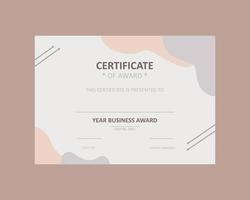 Abstract simple award business certificate