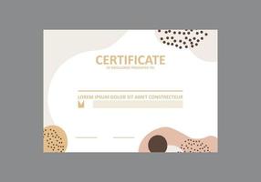 Flat design modern certificate template vector