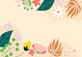 fondo floral plano vector