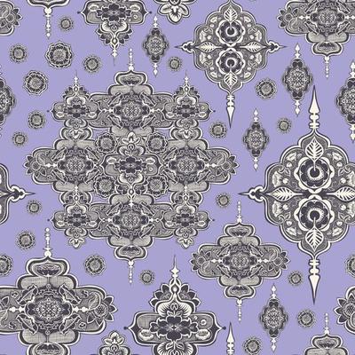 Decorative folk damask VECTOR REPEAT PATTERN