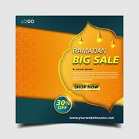 Ramadan sale social media post banner template vector