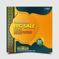 Ramadan sale social media post banner template vector