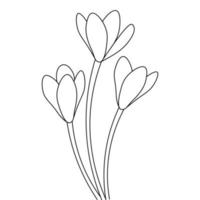 Coloring Page Outline flower of Coloring book for kids vector