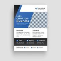 Abstract Blue Corporate Flyer Template A4 size vector