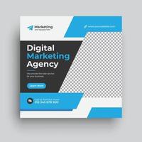 Digital business marketing agency social media post template vector