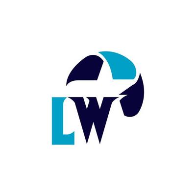 LW logo design. LW Professional letter logo design.