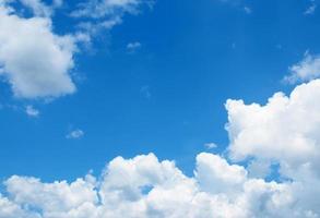 Blue sky with clouds background photo