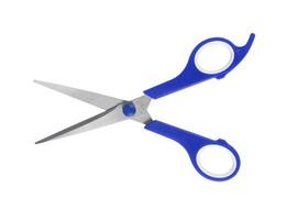 Red scissors isolated on a white background photo