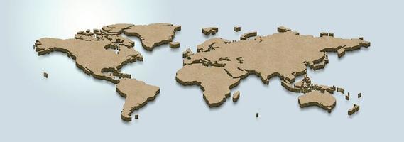 3D map illustration of the world photo