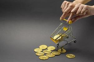 Cryptocurrency bitcoin the future coin,bitcoin mining and Technology global network connections concept photo