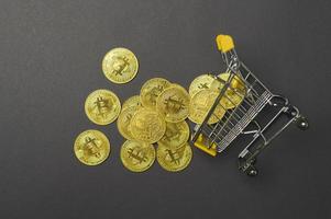 Cryptocurrency bitcoin the future coin,bitcoin mining and Technology global network connections concept photo