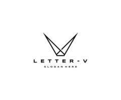 plantilla de diseño de icono de logotipo de letra v vector