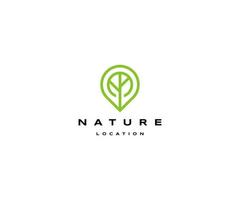 Nature location logo icon design template vector