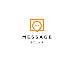 Message poin logo icon design template vector