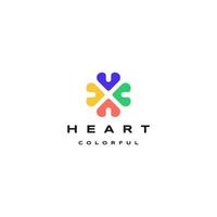 Heart logo icon design template vector