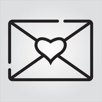 icono de contorno de sobre aislado gráficos vectoriales escalables ilimitados vector