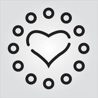 Isolated Circle of Love Outline Icon Unlimited Scalable Vector Graphics