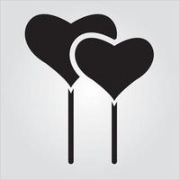 Isolated Heart Balloon Glyph Icon Unlimited Scalable Vector Graphics