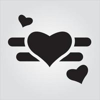 Isolated Wing of Love Glyph Icon Unlimited Scalable Vector Graphics