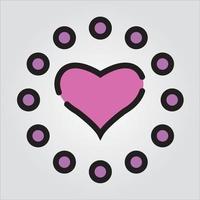 Isolated Abstract Love Circle Scalable Vector Graphics