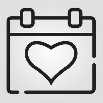 Isolated Calendar Outline Icon Unlimited Scalable Vector Graphics