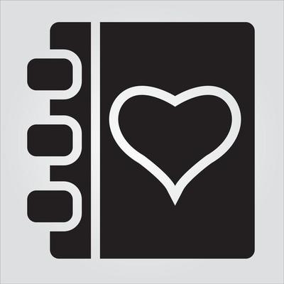 Isolated Diary of Love Glyph Icon Unlimited Scalable Vector Graphics