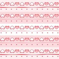 Vector - Abstract seamless pattern of many hearts, dot and line on pink and white background.