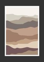 Abstract mountain painting, Abstract background, Premium Vector