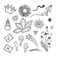 Doodle element vector set, for concept design.