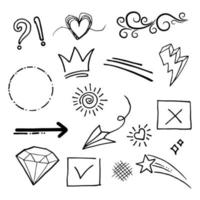 Doodle element vector set, for concept design.