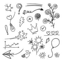 Doodle element vector set, for concept design.