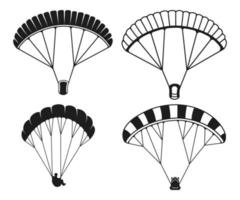 parapente diseño de símbolo único y actualizado vector