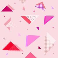 triángulo rosa sobre fondo rosa claro foto