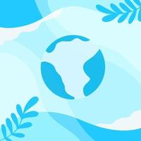 Earth Day. Environment concept. Blue background. photo