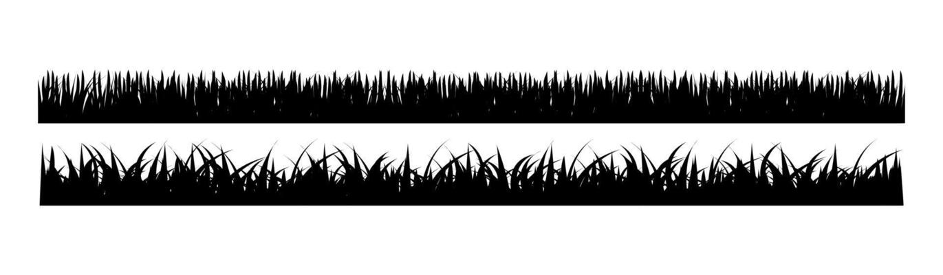 Grass silhouettes set vector