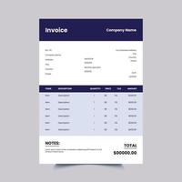 invoice design template post vector