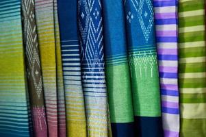 Many silk lined in colorful. Each of them has a beautiful and individual meaning in each color. photo